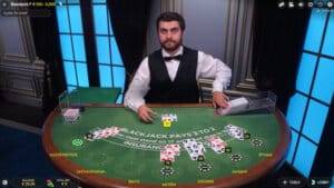 Live blackjack online casino dealer