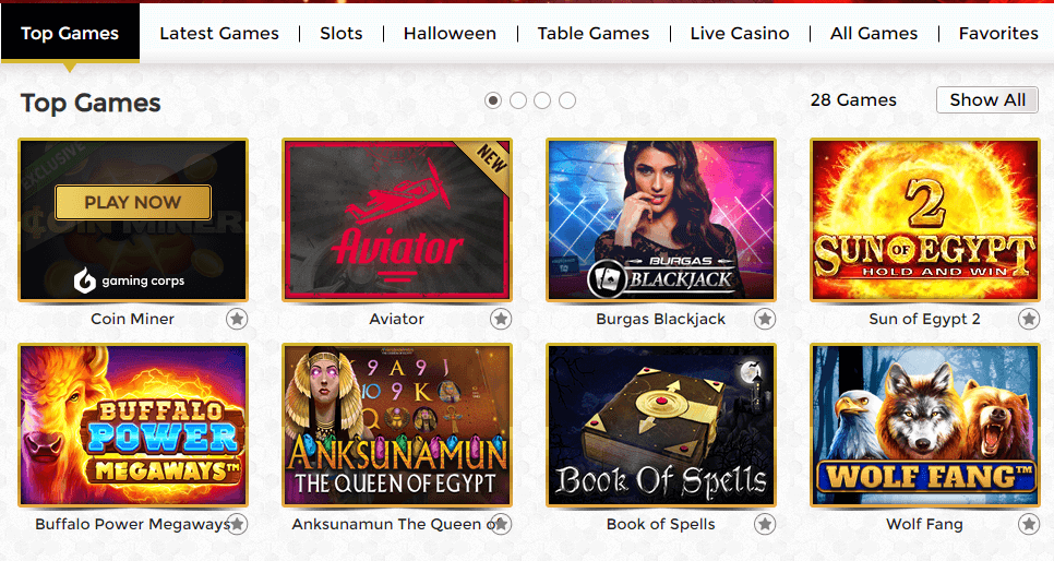 Unique Casino spelaanbod