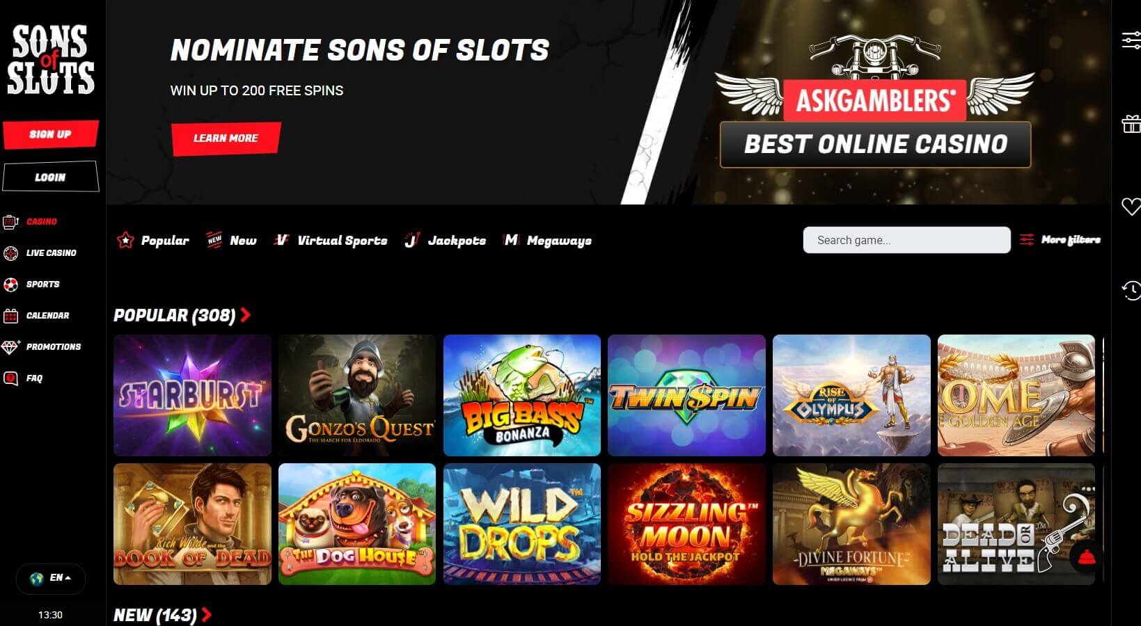 sons of slot homepage