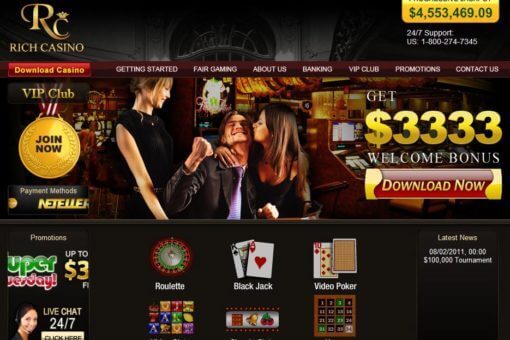 Rich Casino Homepage AU