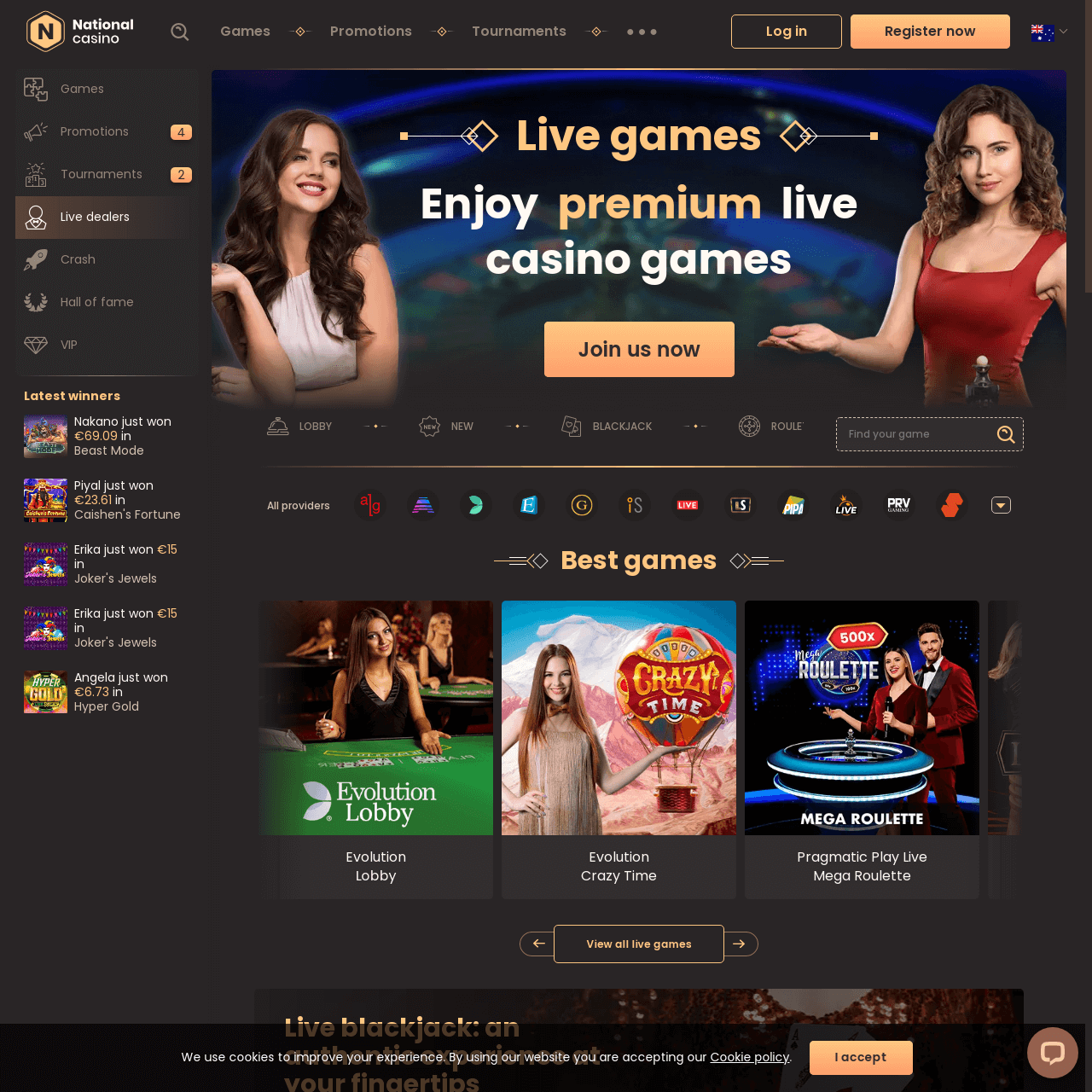 National Casino Live Games