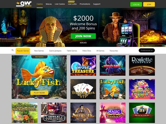 GW Casino Homepage AU