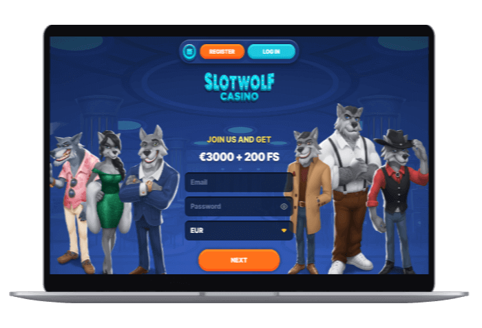 Slotwolf Online Casino Mockup