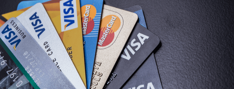 Visa creditcards stocked up