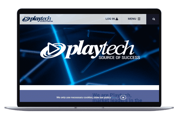 Playtech homepage mockup
