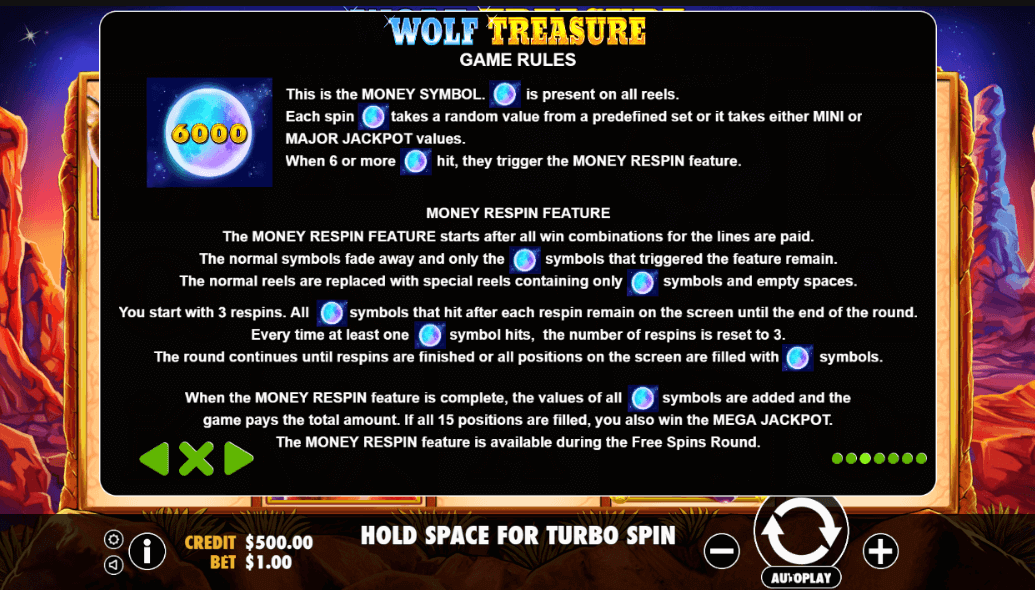 Wolf Treasure Bonuses 2