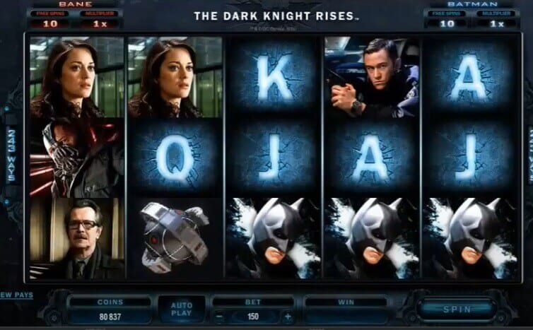 dark knight rises slot screenshot