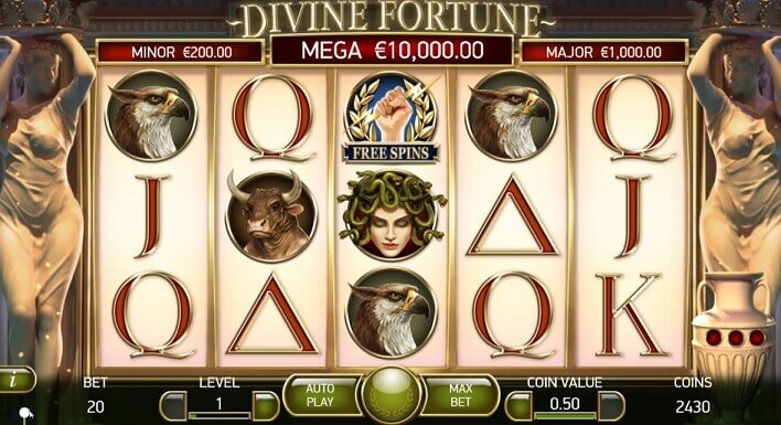 divine fortune slot screen