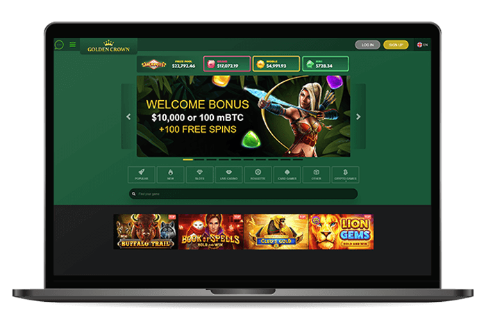 Goldencrown Online Casino Mockup AU