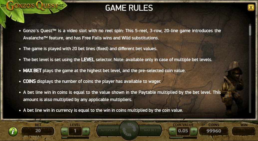 Gonzos Quest Game Rules
