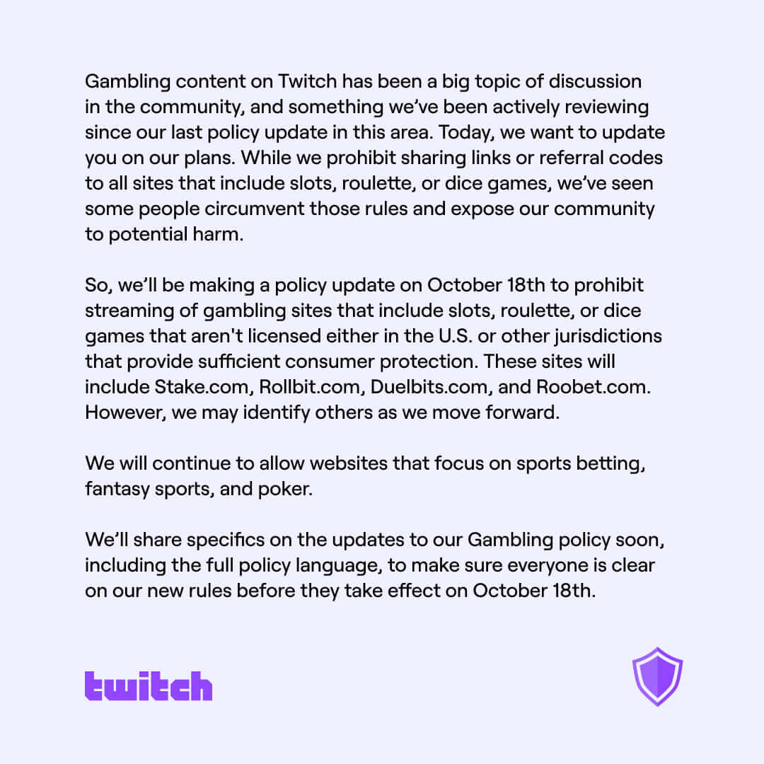 twitch comments on new rules on twitter