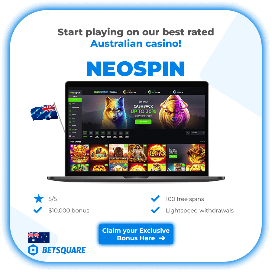 Start playing on our best rated Australian casino!