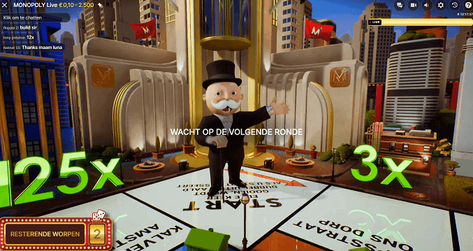 Monopoly bonus game screenshot