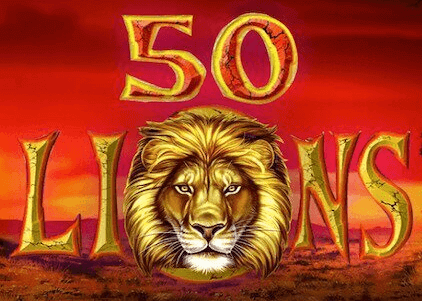 50 lions pokie logo