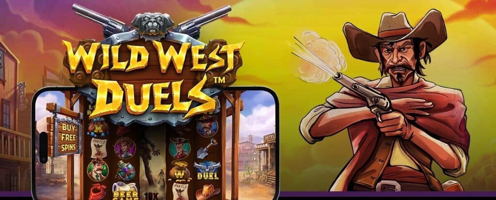 wild wild west duels slot banner