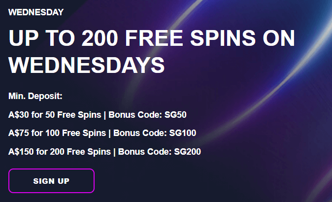 200 free spins on wednesdays