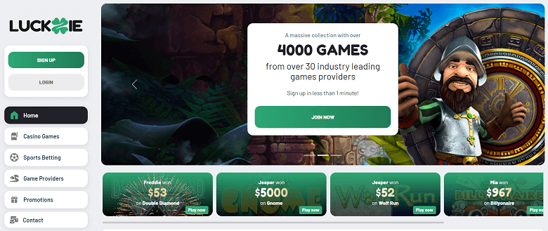 4000 Games on Luckzie Casino