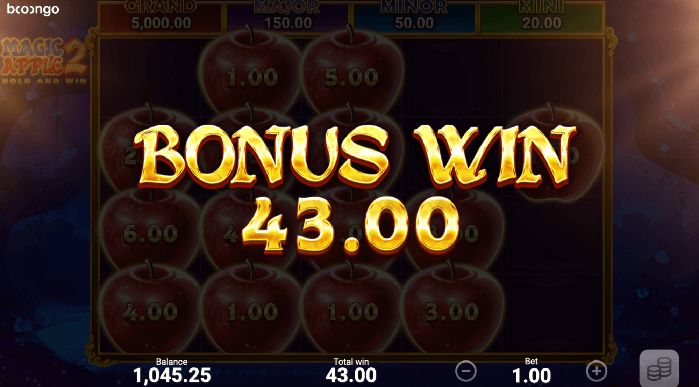43.00 bonus on magic apple 2