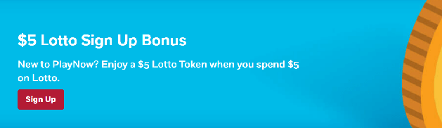 5$ lotto sign up bonus
