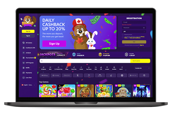 BingoBonga Online Casino Canada Mockup