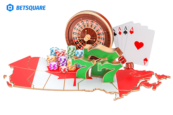 Casino games at canadian map