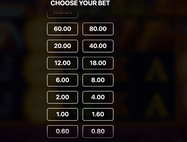 Choose your bet on the online pokies Buffalo Power