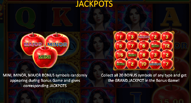 Jackpots for online casino pokie Magic apple 2