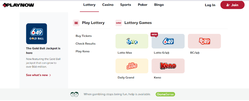 Lotterygames Playnow online Casino