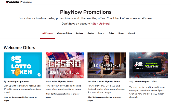 Playnow Casino Promotions