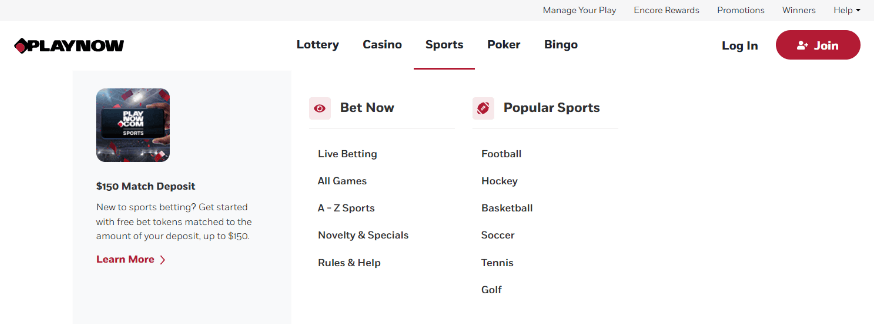 Playnow casino Bet now and popular sports