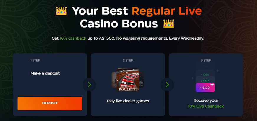 Regular live at Jeetcity online casino