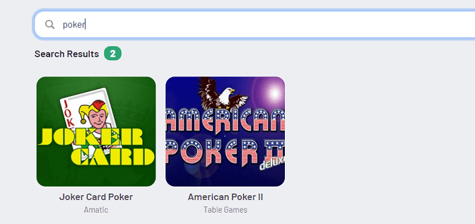 Search for poker in the search page of the Online casino Luckzie