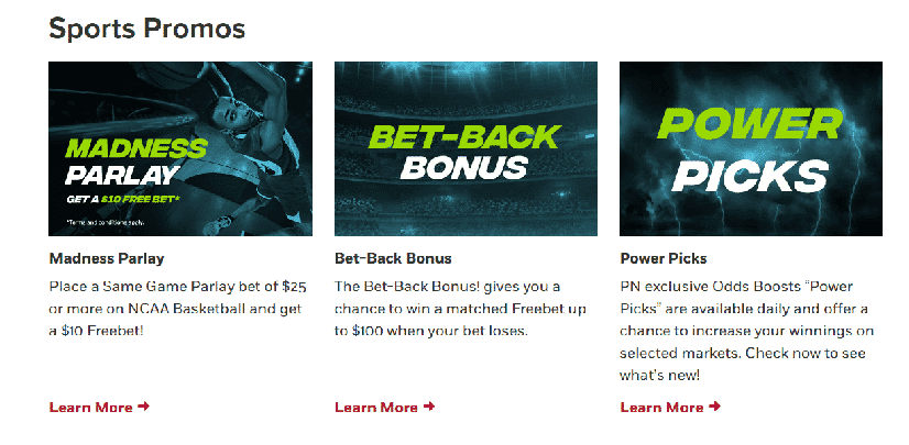 Sports Promos on CA Playnow online Casino