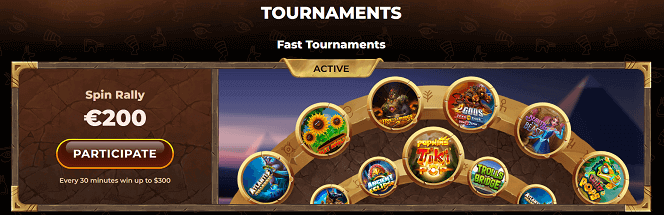 Tournaments at AmunRa Casino