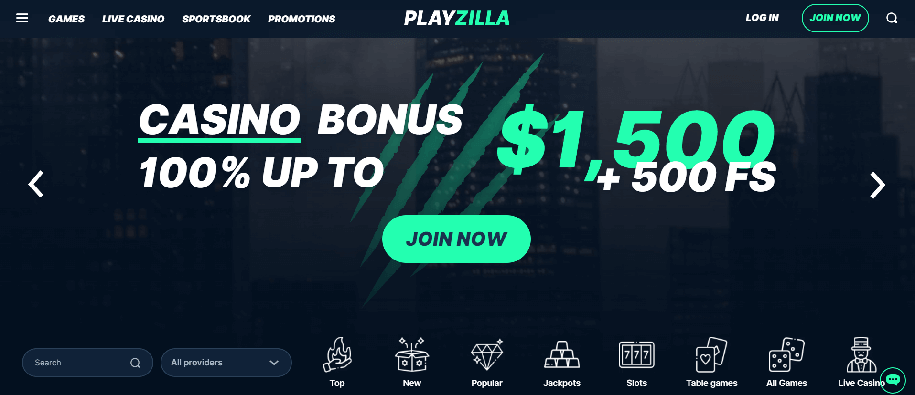 casino bonus playzilla up to 100% 