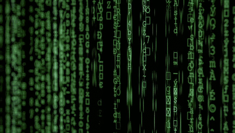 numbers in green with a black background
