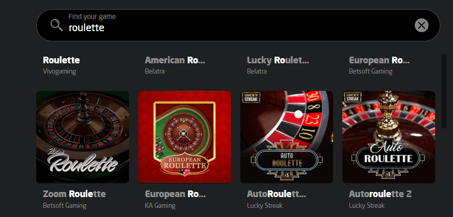 search option online casino