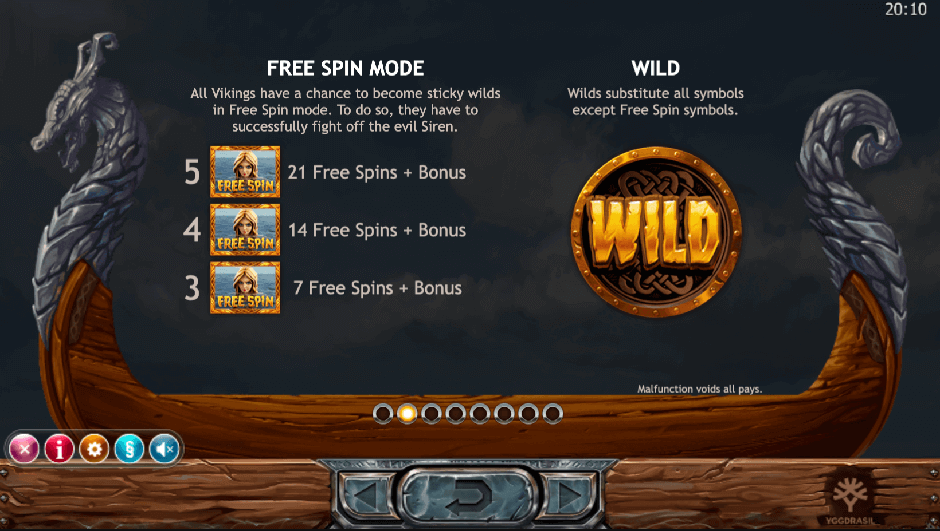 free spin mode explanation of Vikings go Berzerk