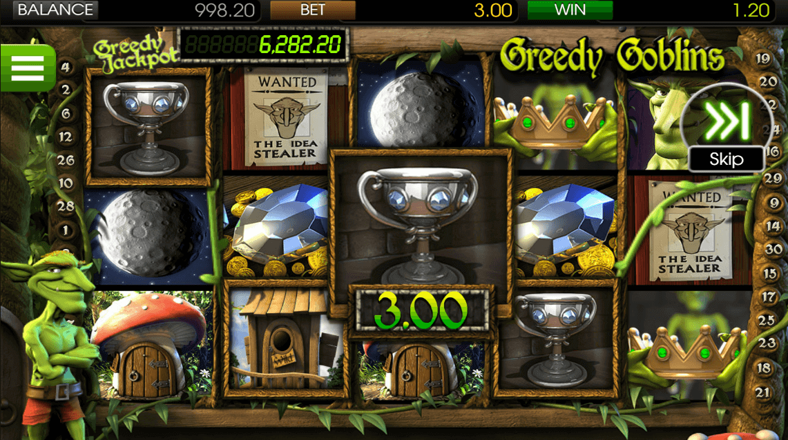 Greedy Goblins jackpot screen