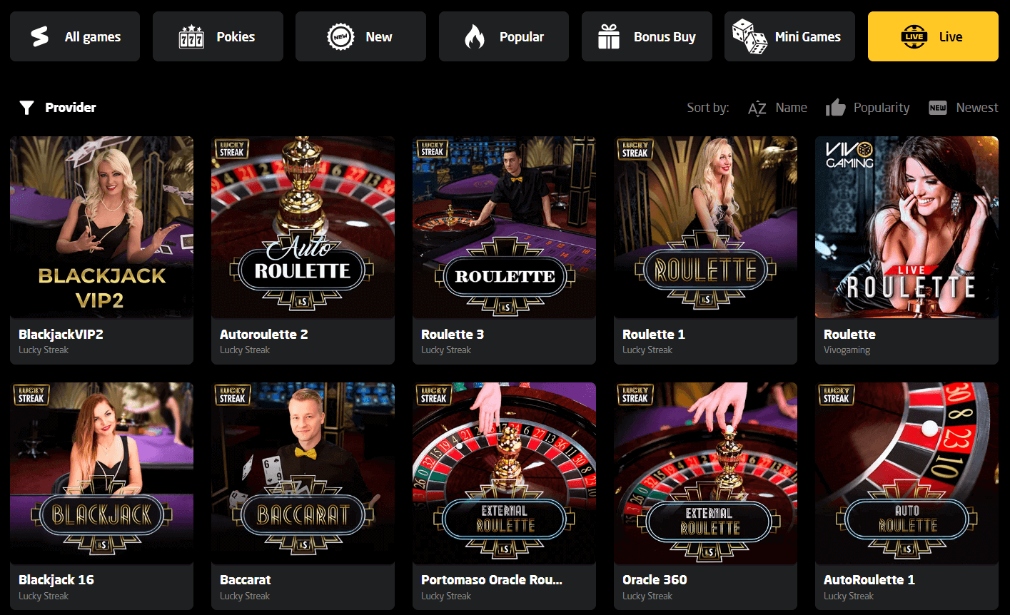 live software for casinos