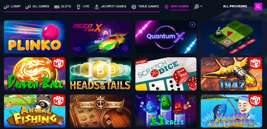 mini games on Gallery Casinos