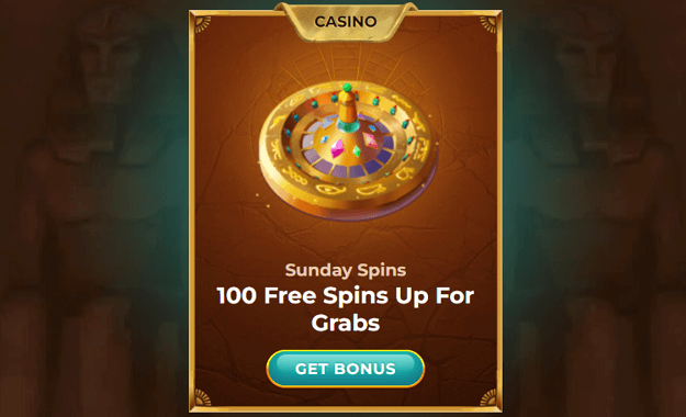 sunday 100 free spins on the online casino pokies Spinanga by ELA