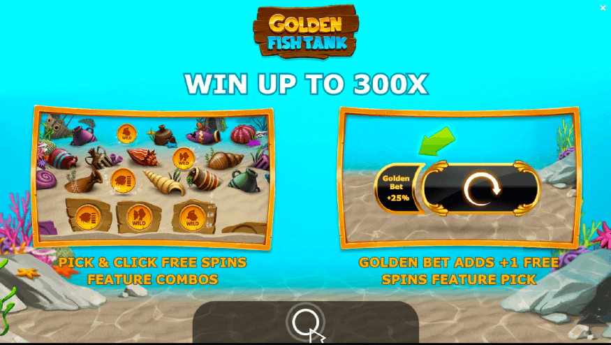 win up to 300x in the golden fish tank pokies