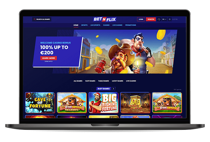 BetNFlix Online Casino NL Mockup