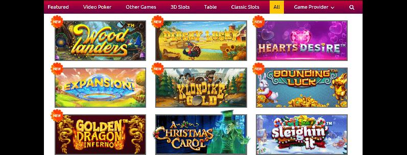 Overview of the online games on FunClub Casino CA