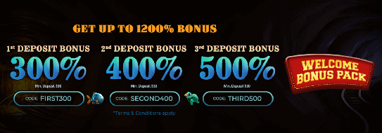 first, second and third Deposit on Bobby Casino CA