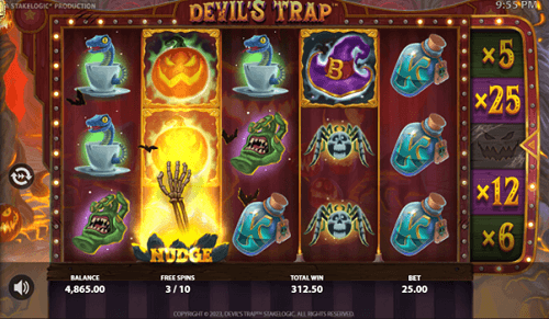 Bonus features on the online Devil’s Trap slot