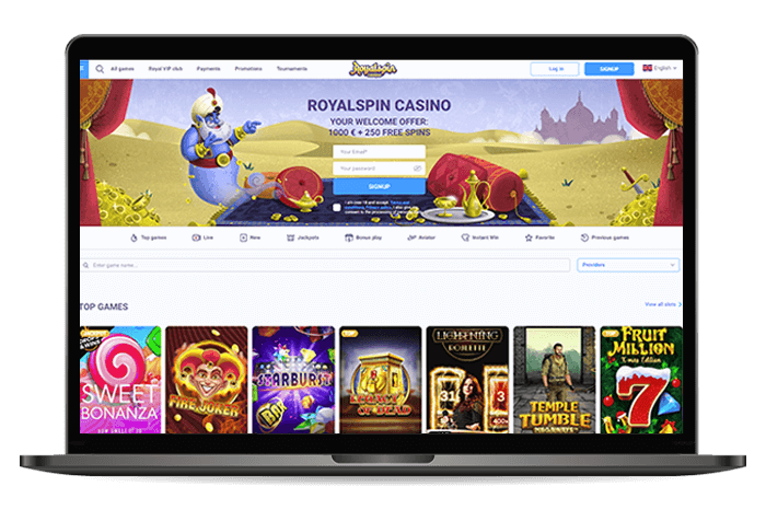 RoyalSpin Online Casino NL Mcokup V2