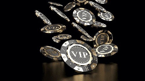 Chips falling down Displaying he word VIP for online Casinos in Canada