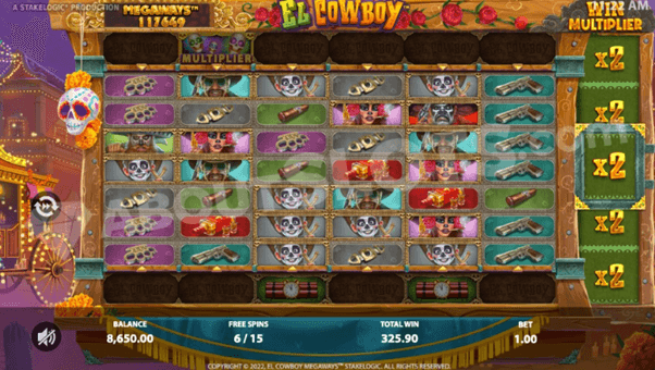 El Cowboy Megaways slot in game multiplier